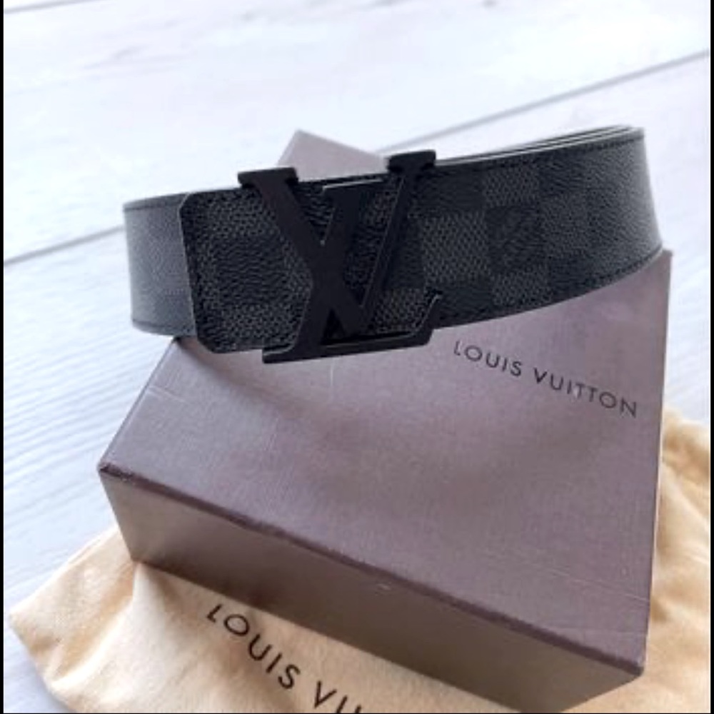 LV Initiales Belt Damier Graphite Wide 85